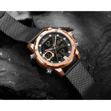Naviforce Digital Black Milanese Strap Men Watch NF9172S RG/B/B