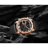 Naviforce Digital Black Milanese Strap Men Watch NF9172S RG/B/B