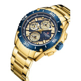 NAVIFORCE NF9179 G/BE GOLD STAINLESS STEEL MEN'S WATCH