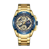NAVIFORCE NF9179 G/BE GOLD STAINLESS STEEL MEN'S WATCH