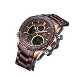 NAVIFORCE NF9182 RG/CE COFFE STAINLESS STEEL MEN'S WATCH