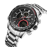 NAVIFORCE NF9182 S/B SILVER STAINLESS STEEL MEN'S WATCH