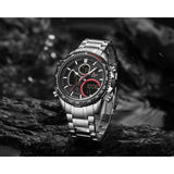 NAVIFORCE NF9182 S/B SILVER STAINLESS STEEL MEN'S WATCH