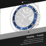 NAVIFORCE NF9191 S/S/BE BLACK DIAL SILVER STAINLESS STEEL MEN'S WATCH