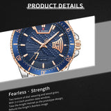 NAVIFORCE NF9191 S/RG/BE BLUE DIAL SILVER STAINLESS STEEL MEN'S WATCH