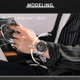 NAVIFORCE NF9191 S/S/B QUARTZ BLACK DIAL SILVER STAINLESS STEEL MEN'S WATCH