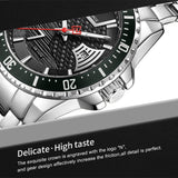 NAVIFORCE NF9191 S/S/B QUARTZ BLACK DIAL SILVER STAINLESS STEEL MEN'S WATCH