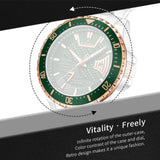 NAVIFORCE NF9191 S/RG/GN QUARTZ GREEN DIAL SILVER STAINLESS STEEL MEN'S WATCH