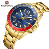 NAVIFORCE NF9192 G/G/BE GOLD TONE STAINLESS STEEL MEN'S WATCH