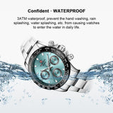 NAVIFORCE NF9193 S/B/BE CHRONOGRAPH BLUE DIAL METAL FINISH STAINLESS STEEL MEN'S WATCH