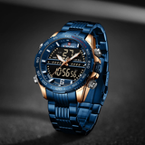 NAVIFORCE NF9195S RG/BE/BE BLUE STAINLESS STEEL MEN WATCH