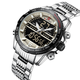 NAVIFORCE NF9195S S/B/GY STAINLESS STEEL MEN WATCH