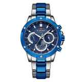 NAVIFORCE NF9196S S/BE BLUE DIAL STAINLESS STEEL MEN WATCH