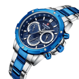 NAVIFORCE NF9196S S/BE BLUE DIAL STAINLESS STEEL MEN WATCH