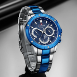 NAVIFORCE NF9196S S/BE BLUE DIAL STAINLESS STEEL MEN WATCH