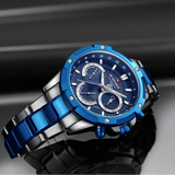 NAVIFORCE NF9196S S/BE BLUE DIAL STAINLESS STEEL MEN WATCH