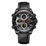 NAVIFORCE NF9197L B/W/B MILITARY SPORT LEATHER MEN WATCH