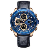 NAVIFORCE NF9197L RG/BE/BE BLUE LEATHER MEN WATCH