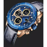NAVIFORCE NF9197L RG/BE/BE BLUE LEATHER MEN WATCH