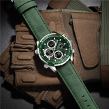 NAVIFORCE NF9197L S/GN/GN GREEN LEATHER MEN WATCH