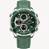NAVIFORCE NF9197L S/GN/GN GREEN LEATHER MEN WATCH