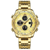 NAVIFORCE NF9197S G/G/G GOLD STAINLESS STEEL MEN WATCH