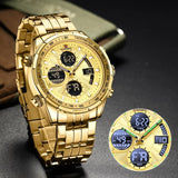 NAVIFORCE NF9197S G/G/G GOLD STAINLESS STEEL MEN WATCH