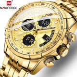 NAVIFORCE NF9197S G/G/G GOLD STAINLESS STEEL MEN WATCH