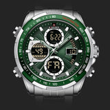 NAVIFORCE NF9197S S/S/GN SILVER STAINLESS STEEL MEN'S WATCH