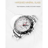 Naviforce White Dial Silver Stainless Steel Strap Men Watch NF9198 S/W