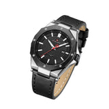 Naviforce Black Dial And Leather Strap Men Watch NF9200L S/B/B