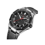 Naviforce Black Dial And Leather Strap Men Watch NF9200L S/B/B