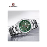 NAVIFORCE NF9200S S/GN STAINLESS STEEL WATERPROOF POLYGON VOGUE – GREEN MEN'S WATCH