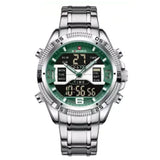 NAVIFORCE NF9201-S/GN DIGITAL ANALOG CALENDAR GREEN MEN'S WATCH