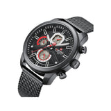 Naviforce Chronograph Black Dial Stainless Steel Strap Men Watch NF9211S B/B
