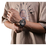Naviforce Chronograph Black Dial Stainless Steel Strap Men Watch NF9211S B/B