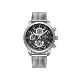 Naviforce Chronograph Silver Stainless Steel Strap Men Watch NF9211S S/B