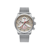 Naviforce Chronograph Silver Stainless Steel Strap Men Watch NF9211S S/GY