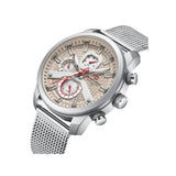 Naviforce Chronograph Silver Stainless Steel Strap Men Watch NF9211S S/GY