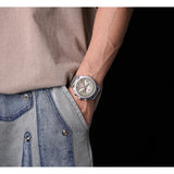 Naviforce Chronograph Silver Stainless Steel Strap Men Watch NF9211S S/GY