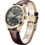 CITIZEN NH8363-14HB AUTOMATIC ROSE GOLD STAINLESS STEEL BROWN LEATHER STRAP MEN'S WATCH - H2 Hub Watches