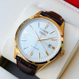 CITIZEN NH8393-05A AUTOMATIC BROWN LEATHER MEN'S WATCH