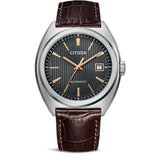 CITIZEN NJ0100-03H AUTOMATIC BROWN LEATHER MEN'S WATCH