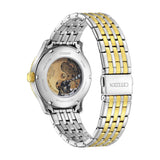 Citizen Automatic Black Dial Two-Tone Stainless Steel Strap Men Watch NJ0114-84E