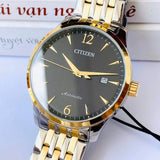Citizen Automatic Black Dial Two-Tone Stainless Steel Strap Men Watch NJ0114-84E