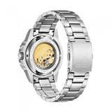 CITIZEN MECHANICAL NJ0128-80X ORANGE DIAL SATAINLESS STEEL MEN WATCH