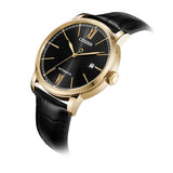 CITIZEN NJ0133-12E MECHANICAL BLACK LEATHER MEN'S WATCH