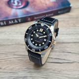 Citizen Mechanical Automatic Black Dial And Leather Strap Men Watch NJ0176-10E