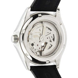 CITIZEN NP1010-01L AUTOMATIC SILVER STAINLESS STEEL BLACK LEATHER STRAP MEN'S WATCH