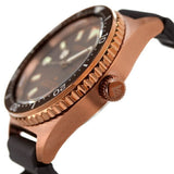 CITIZEN AUTOMATIC NY0125-08W BLACK RUBBER STRAP MEN WATCH